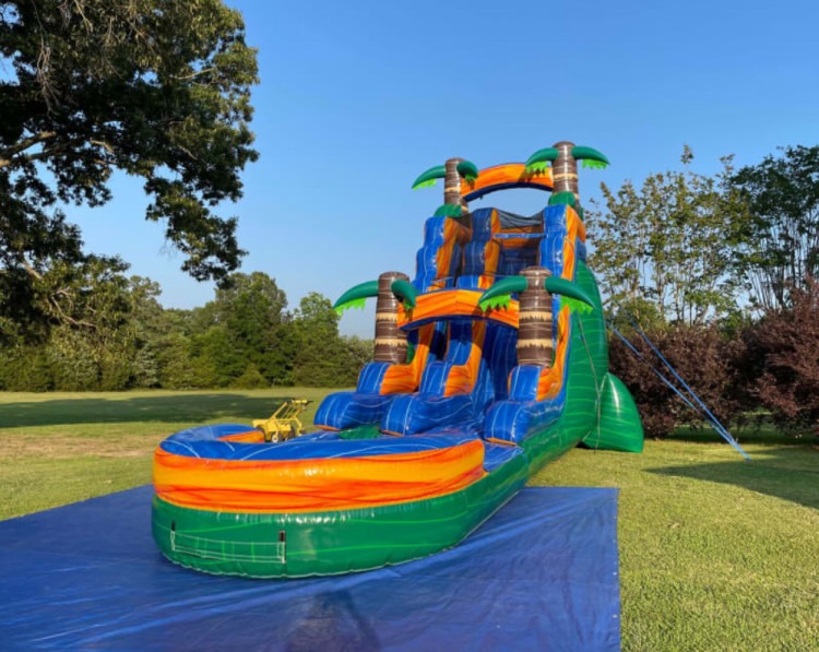 19 FT Single Lane Tropical Waterslide