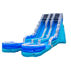 OCEAN BLUE 19 FT DUAL LANE DOUBLE POOL SLIDE