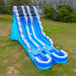 JCXD WSD19TAO DPWEB 6 1740455809 OCEAN BLUE 19 FT DUAL LANE DOUBLE POOL SLIDE