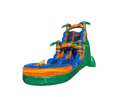 19 FT Single Lane Tropical Waterslide