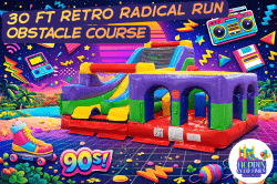 30 FT Retro Radical Run Obstacle Course